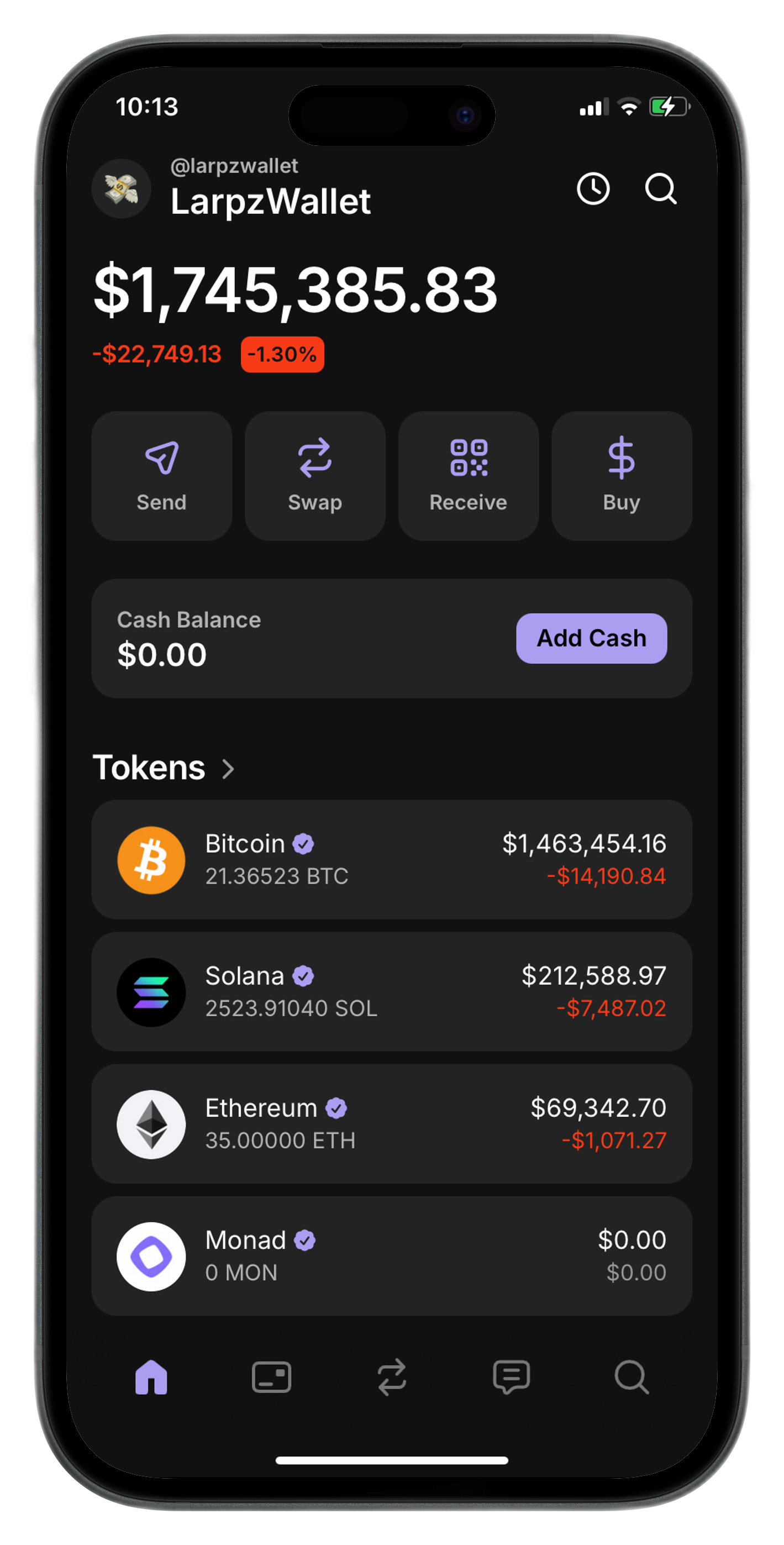 Phantom Wallet App Phone Mockup